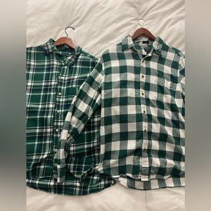 J. Crew Green Men’s Flannels